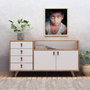 Hanah Home Consola Roble y Blanco 140cm Ancho
